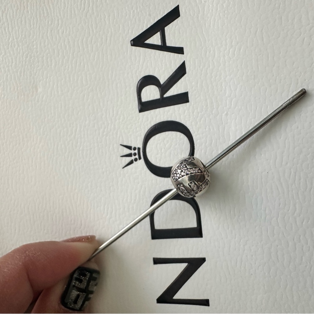 Authentic Pandora Sparkling Faith charm